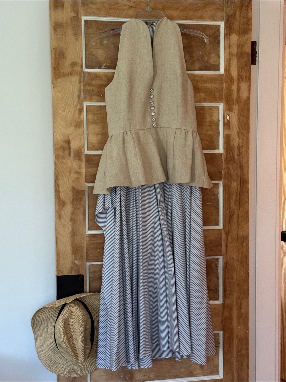 Rosie Assoulin Layered Hemp and Cotton Poplin Midi Dress